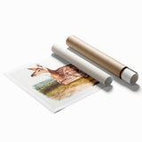 Classic Romantic Paintings - American Deer Illustration Canvas Art