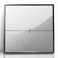 Modern Office Art – Minimalist Black and White Walking Figure