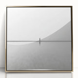 Modern Office Art – Minimalist Black and White Walking Figure