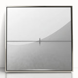 Modern Office Art – Minimalist Black and White Walking Figure