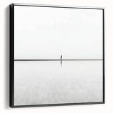 Modern Office Art – Minimalist Black and White Walking Figure