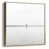 Modern Office Art – Minimalist Black and White Walking Figure