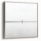 Modern Office Art – Minimalist Black and White Walking Figure