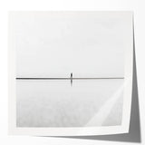 Modern Office Art – Minimalist Black and White Walking Figure