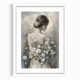 Abstract figurative art frame with a white mat, showcasing a modern design that enhances contemporary home decor. Ideal for artistic spaces and minimalistic interiors.