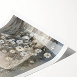 Abstract figurative art print showcasing vibrant colors and dynamic shapes, elegantly rolled for shipping in a protective cardboard tube, perfect for modern decor.