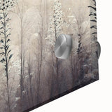 Close-up of vibrant abstract floral wall art on acrylic glass, showcasing rich colors and intricate details, perfect for modern home decor.