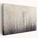 Abstract floral wall art in vibrant hues of blue, pink, and gold, displayed in a stretched canvas format showcasing its textured surface and elegant design. Perfect for adding a modern touch to home decor or office spaces.
