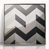 Framed abstract geometric wall art in gold tones, showcasing intricate patterns and textures, ideal for modern home decor, enhancing any interior space.