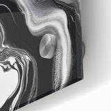 Fluid Abstract Wall Art – Monochrome Marble Motion Flow