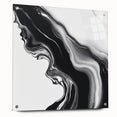 Fluid Abstract Wall Art – Monochrome Marble Motion Flow