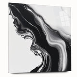 Fluid Abstract Wall Art – Monochrome Marble Motion Flow