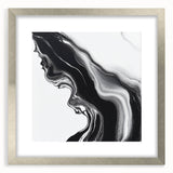 Fluid Abstract Wall Art – Monochrome Marble Motion Flow