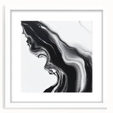 Fluid Abstract Wall Art – Monochrome Marble Motion Flow