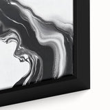 Fluid Abstract Wall Art – Monochrome Marble Motion Flow