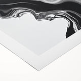 Fluid Abstract Wall Art – Monochrome Marble Motion Flow