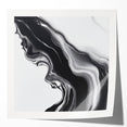 Fluid Abstract Wall Art – Monochrome Marble Motion Flow