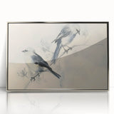 Framed acrylic artwork featuring a vibrant silver design of various animals, displayed in a modern setting, perfect for enhancing home decor with a touch of elegance.