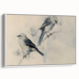 Framed canvas artwork featuring a whimsical animal design in vibrant colors, displayed against a white backdrop, ideal for children's room decor or playful living spaces.