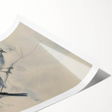 Rolled canvas print displaying vibrant African animal motifs in earthy tones, elegantly packaged in a protective cardboard tube for easy transport and display.