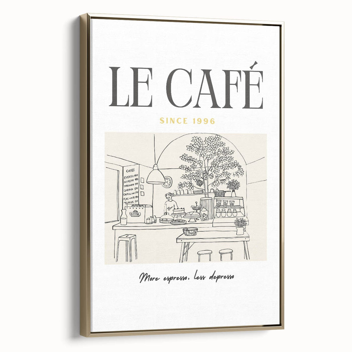 Framed canvas depicting a vintage poster art of a landscape scene in muted earth tones, ideal for bedroom wall decor.