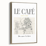 Framed canvas depicting a vintage poster art of a landscape scene in muted earth tones, ideal for bedroom wall decor.