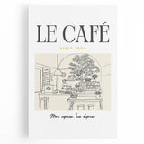 Black and white stretched canvas featuring assorted kitchen utensils, ideal for kitchen wall art.