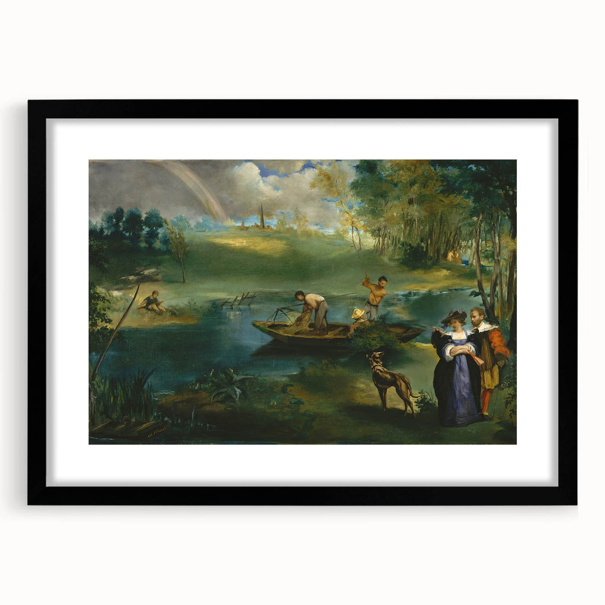 Impressionist Landscape - Fishing by Edouard Manet Print