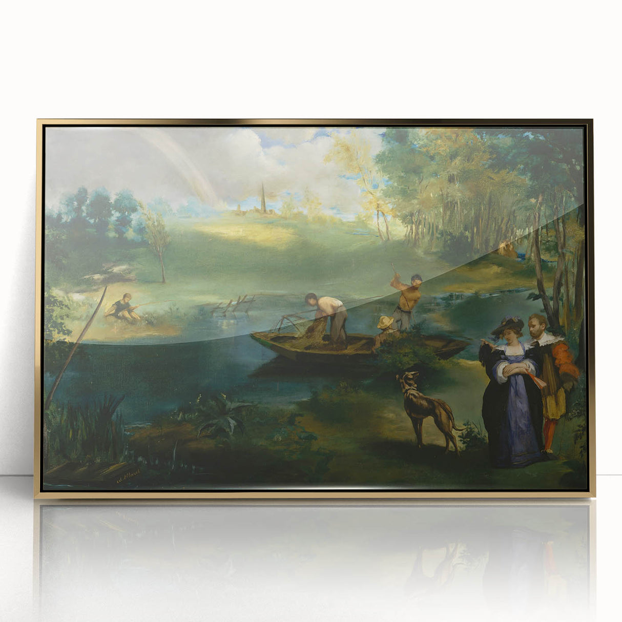 Impressionist Landscape - Fishing by Edouard Manet Print