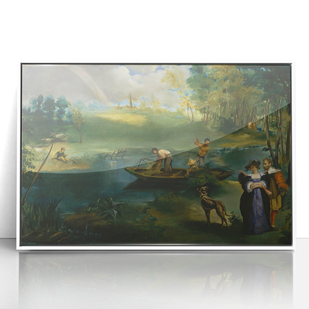 Impressionist Landscape - Fishing by Edouard Manet Print