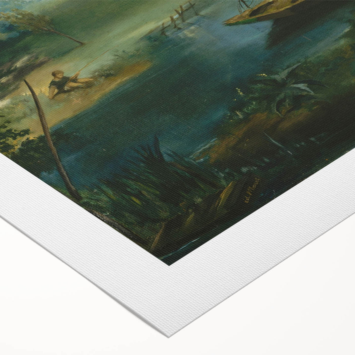 Impressionist Landscape - Fishing by Edouard Manet Print