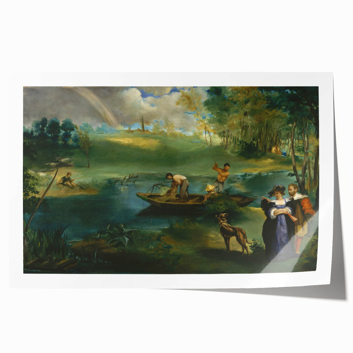 Impressionist Landscape - Fishing by Edouard Manet Print