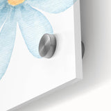 Blue Daisy Watercolor Print - Playroom Wall Art for Kids