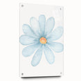 Blue Daisy Watercolor Print - Playroom Wall Art for Kids