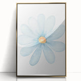 Blue Daisy Watercolor Print - Playroom Wall Art for Kids