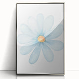 Blue Daisy Watercolor Print - Playroom Wall Art for Kids
