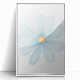 Blue Daisy Watercolor Print - Playroom Wall Art for Kids