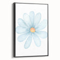 Blue Daisy Watercolor Print - Playroom Wall Art for Kids