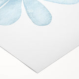 Blue Daisy Watercolor Print - Playroom Wall Art for Kids