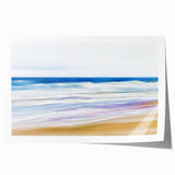 Stunning rolled print showcasing a vibrant beach landscape with turquoise waters and golden sands, perfect for home decor. Packaged securely in a durable tube.