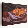 Stretched canvas artwork depicting a vibrant landscape of colorful canyons under a bright blue sky, showcasing rich textures and vivid colors, ideal for home decor.