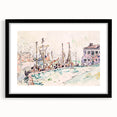 Venetian Serenity: Modern Wall Art - Abstract Waterfront Scene