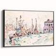 Venetian Serenity: Modern Wall Art - Abstract Waterfront Scene