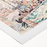 Venetian Serenity: Modern Wall Art - Abstract Waterfront Scene