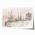 Venetian Serenity: Modern Wall Art - Abstract Waterfront Scene