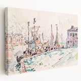 Venetian Serenity: Modern Wall Art - Abstract Waterfront Scene