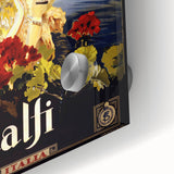 Retro Amalfi Travel Poster – Vintage Italian Coast Art