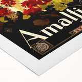 Retro Amalfi Travel Poster – Vintage Italian Coast Art