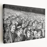 Fourth of July Fireworks Print - Winslow Homer Festive Crowd Scene Art
