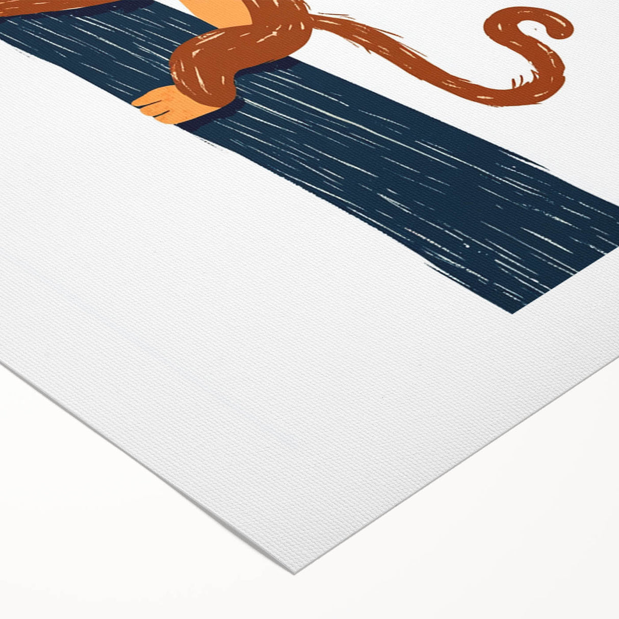 Playroom Wall Art - Playful Monkey Kids Room Art for Boys